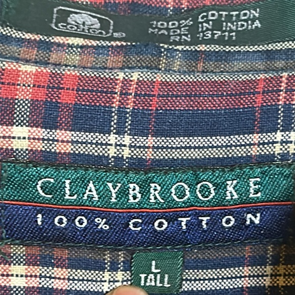 Claybrook long sleeve hundred percent cotton, long tall, men’s size large - Picture 7 of 7